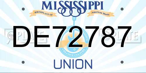 DE72787 Mississippi License Plate