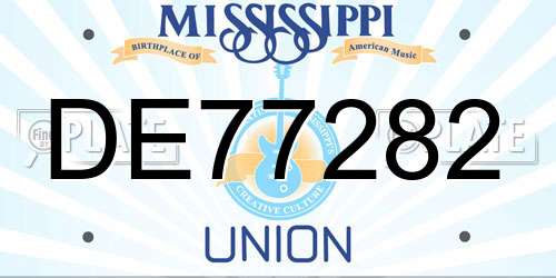 DE77282 Mississippi License Plate
