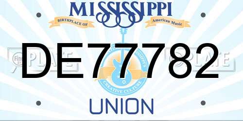 DE77782 Mississippi License Plate