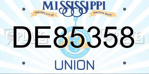 DE85358 Mississippi License Plate