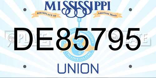 DE85795 Mississippi License Plate