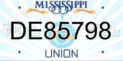DE85798 Mississippi License Plate