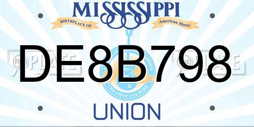 DE8B798 Mississippi License Plate