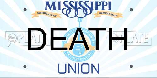 DEATH Mississippi License Plate