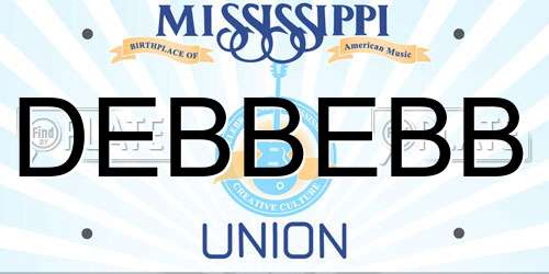DEBBEBB Mississippi License Plate