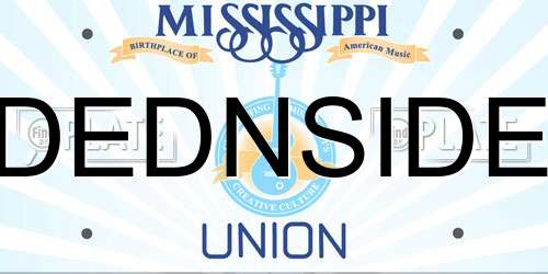 DEDNSIDE Mississippi License Plate