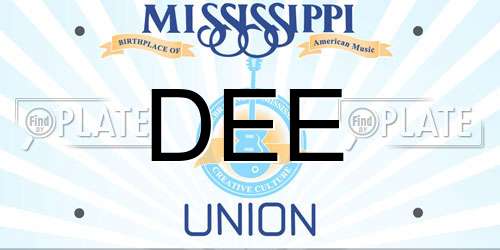 DEE Mississippi License Plate