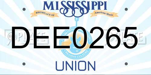DEE0265 Mississippi License Plate