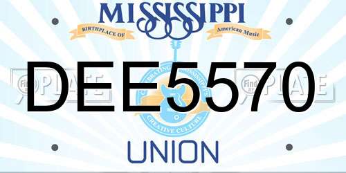 DEE5570 Mississippi License Plate