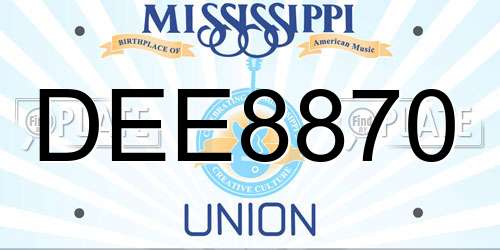 DEE8870 Mississippi License Plate