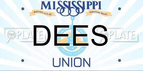 DEES Mississippi License Plate