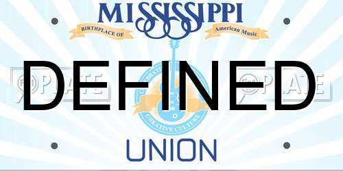 DEFINED Mississippi License Plate