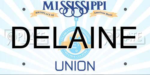 DELAINE Mississippi License Plate
