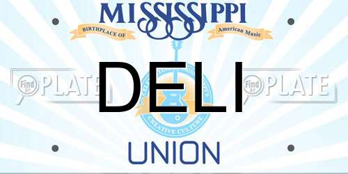 DELI Mississippi License Plate