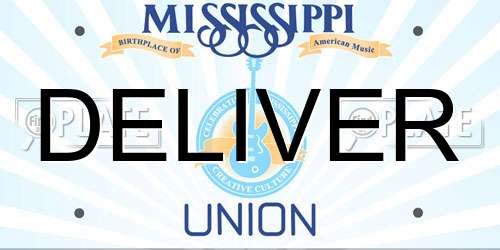DELIVER Mississippi License Plate