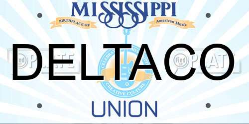 DELTACO Mississippi License Plate