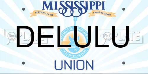 DELULU Mississippi License Plate