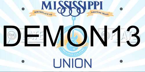 DEMON13 Mississippi License Plate