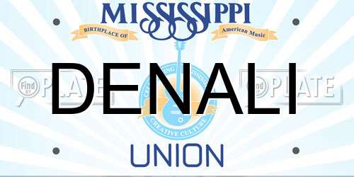 DENALI Mississippi License Plate