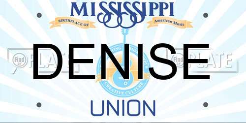 DENISE Mississippi License Plate