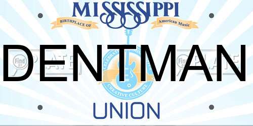 DENTMAN Mississippi License Plate