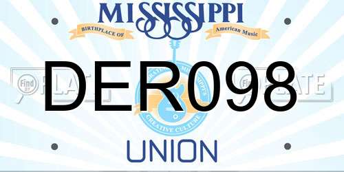DER098 Mississippi License Plate