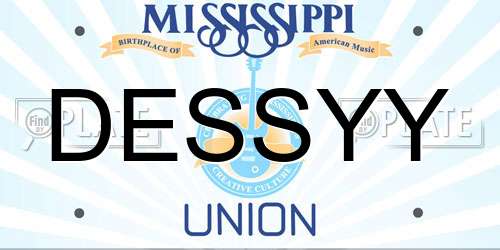 DESSYY Mississippi License Plate