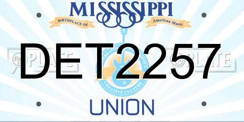 DET2257 Mississippi License Plate