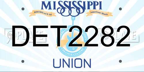 DET2282 Mississippi License Plate