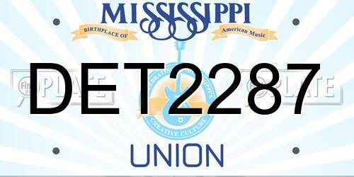 DET2287 Mississippi License Plate