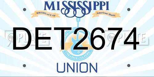DET2674 Mississippi License Plate
