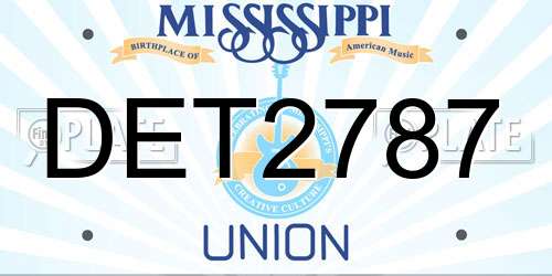 DET2787 Mississippi License Plate