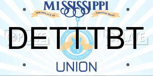 DETTTBT Mississippi License Plate