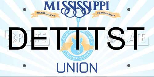 DETTTST Mississippi License Plate