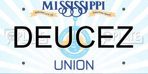 DEUCEZ Mississippi License Plate