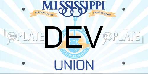 DEV Mississippi License Plate