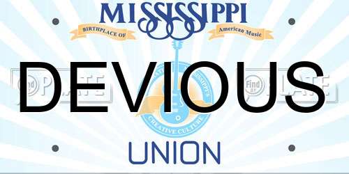DEVIOUS Mississippi License Plate