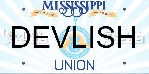 DEVLISH Mississippi License Plate
