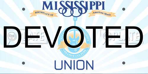 DEVOTED Mississippi License Plate