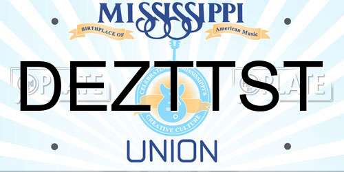 DEZTTST Mississippi License Plate