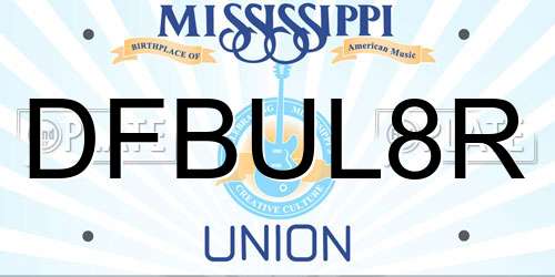 DFBUL8R Mississippi License Plate