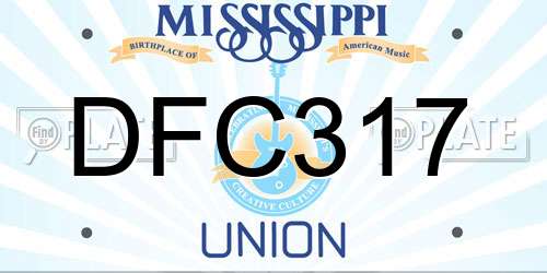 DFC317 Mississippi License Plate