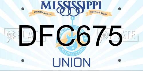 DFC675 Mississippi License Plate