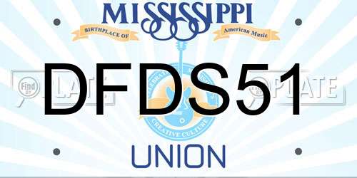 DFDS51 Mississippi License Plate