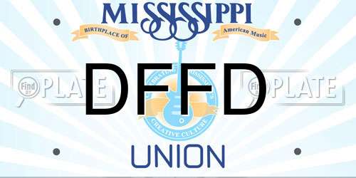 DFFD Mississippi License Plate