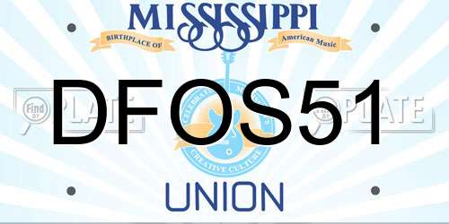 DFOS51 Mississippi License Plate