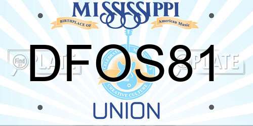 DFOS81 Mississippi License Plate