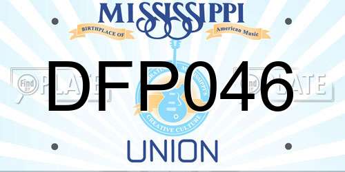 DFP046 Mississippi License Plate