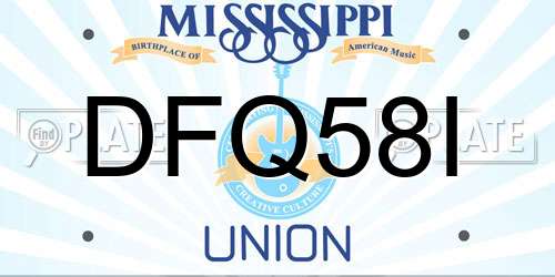 DFQ58I Mississippi License Plate