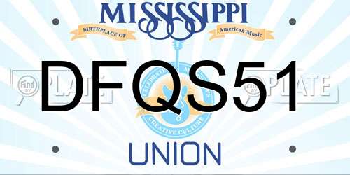 DFQS51 Mississippi License Plate